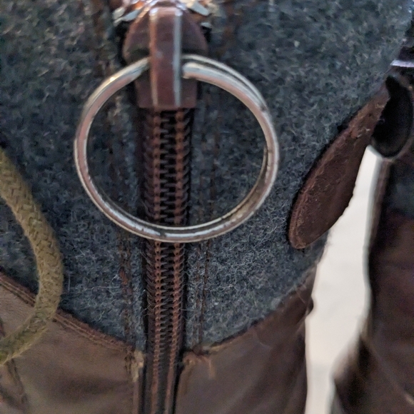 Brown Combat Style Fall Boots - Picture 3 of 6